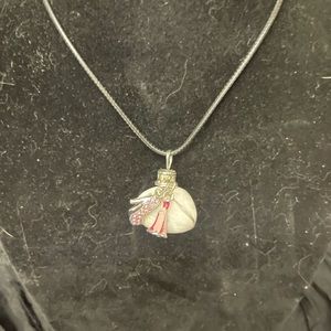 Hand Wrapped Pink Opal Crystal Necklace New